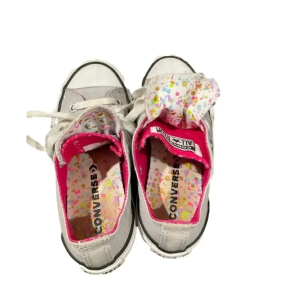 Converse Girls Shoes Sneakers Double Layer Tongue Confetti Size 12